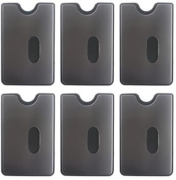 Fundas Bloqueadoras RFID NFC para Tarjetas - Pack de 6 Fundas de Seguridad contra Robo de Datos - Protección para Tarjetas de Crédito y Débito Contactless - Hojas Transparentes para Cartera y Monedero