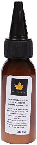EMULSION de pegamento fluido, 30 ml, para hoja de oro, de plata, metálico