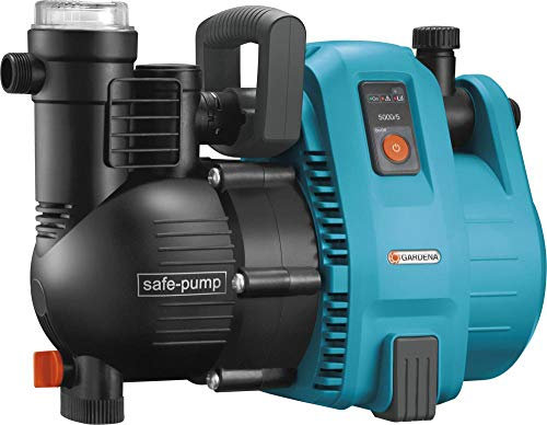 Gardena 01734-61 Gartenpumpe 5000/5, 1300 W, türkis, schwarz, Orange