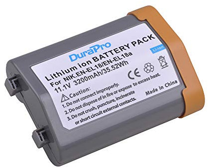 DuraPro 3200mAh EN-EL18 Battery for Nikon EN EL18 EN-EL18A EN-EL18C Battery and Nikon D4,D4S,D5,D6 Cameras; D500 D800 D800E D810 D850 Battery Grip