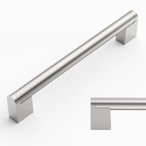 Amerdeco 10 pezzi Maniglie per Mobili da Cucina Argento Maniglie cucina Distanza fori 160 mm armadietti in acciaio inossidabile per mobili da cucina Decorazioni per la casa