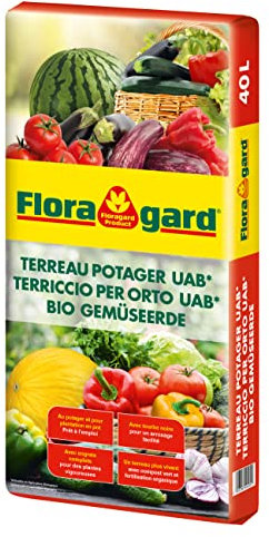 Floragard Terreau Potager UAB - pour tomates, courgettes, aubergines et Autres légumes-Fruits 40l