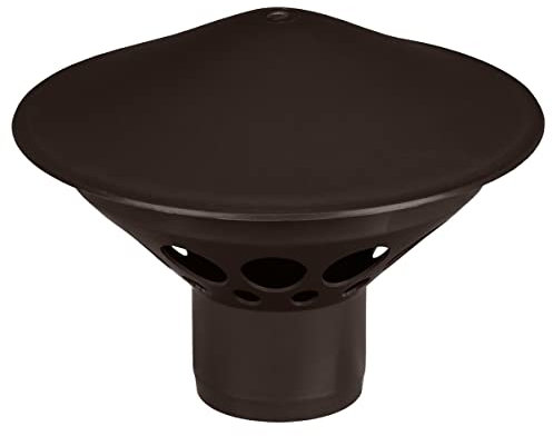 Hotte de ventilation Ø DN50 - Chapeau de brume - Aérateur de toit - Champignon de ventilation - Tuyau d'évacuation des eaux usées - Marron