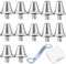 SUNOYA Ersatzstollen für Fußballschuhe, 12 Stück Fußballschuhe Stollen, Fußballstollen Aluminiumlegierung mit Wrench, 2 Größen 13mm, 15mm, M5-Gewinde Fußball Studs, Ersatz Fußball Schuh Stollen Studs