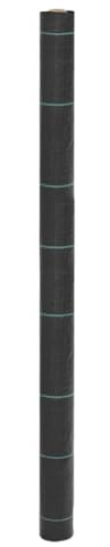 vidaXL Ogräsmatta svart 1,5x50 m PP