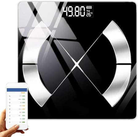 Uoqpty Báscula De Grasa Corporal - Báscula Digital Inteligente Precisa Con USB,Electrodomésticos Pequeños De Cuidado Personal Para Bienestar Hogar Oficinas Consultorios Viajes Gimnasio Baño Dormitorio