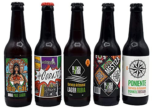 Cervezas Blanca Y Verde Caja De Degustación Cerveza Artesanal, 12 Unidades