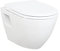 Creavit Design Wand WC aus Keramik mit Soft Close Sitz Kloschüssel hängend Badezimmer Toilette weiß