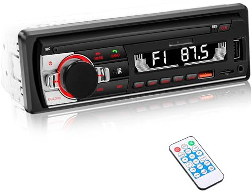 LSLYA Single Din Car Stereo Bluetooth Car Radio, Car Audio with Handsfree and App Control,LSLYA 4X50W Car Radio Supports FM,AUX,USB,TF,EQ,Fast Charging | No CD DVD Player