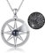 Kompass Kette 925 Sterling Silber Kompass Anhänger Halskette Kompass Schmuck Geschenke für Sie Damen Frauen Mädchen