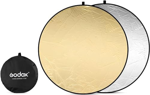 GODOX 2 in 1 Licht-Reflektor Faltreflektoren Fotografie mit Tragetasche, Reflektor Fotografie Set Licht Diffusor für Studio (2 in 1 110CM)