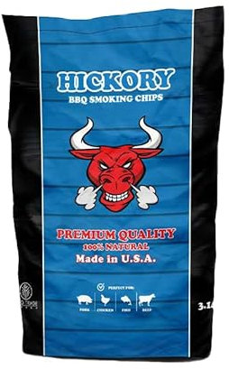 TORO - CHIPS HICKORY pour fumeurs et barbecues, essence de noyer américain, idéal pour le boeuf, le porc, le poulet et le poisson, les cuissons courtes, fumage décisif, 3,14 litres