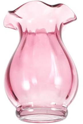 KIUGOP Contenitore L'acqua Vaso Fiori in Acrilico Trasparente Vasi Colorati Vaso Terrario Succulento Composizioni Floreali Vasi Germogli Vaso Fiori Vintage Decor Vaso Cipolla Pancia Vaso,Rosa