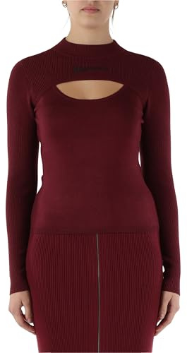 KARL LAGERFELD JEANS, Donna, Maglione A Collo Alto Con Taglio, Vestibilità Slim, Viola, M