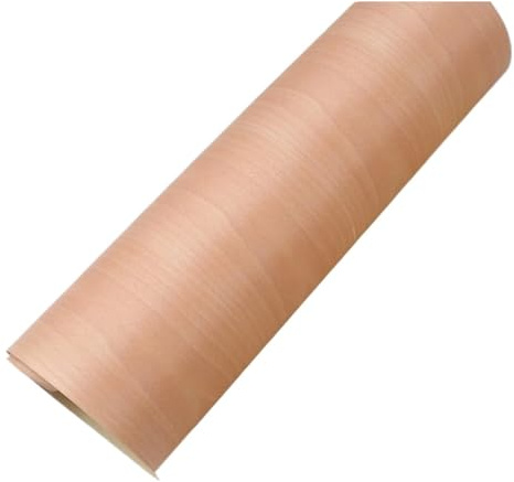 PVUVTNAHW Chapa de madera de haya roja natural con veta, 2,5 m de largo, 580 mm de ancho y 0,25 mm de grosor. Ideal for muebles, decoración del hogar y proyectos de bricolaje.