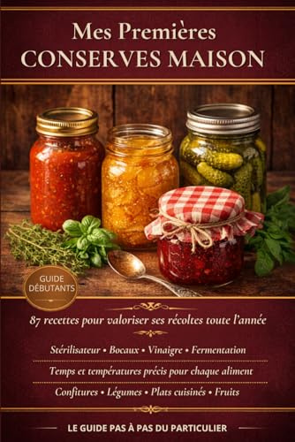 Mes premières conserves maison: 87 recettes de bocaux maison — stérilisateur, confitures, pickles et lactofermentation pour débutants