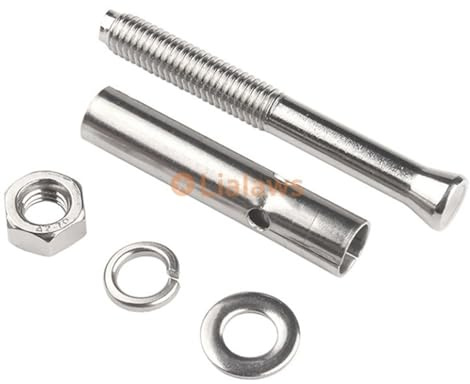 pluggar 10 mm expansionsskruvar i rostfritt stål, färgad zinkbas, inbyggt betongankare, bult, krokbult (304 rostfritt stål, 120 mm_M12 (1 st))