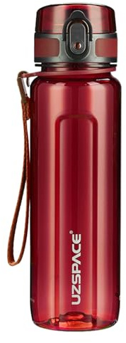 UZSPACE Trinkflasche 500ml / 750ml / 1000ml, Trinkflasche Kinder Auslaufsicher, BPA-frei & Tritan Wasserflasche für fahrrad, fitness,Outdoor