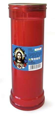 Cero Votivo dedicato al Sacro Cuore P50 - Durata 55 Ore - Cereria Di Giorgio