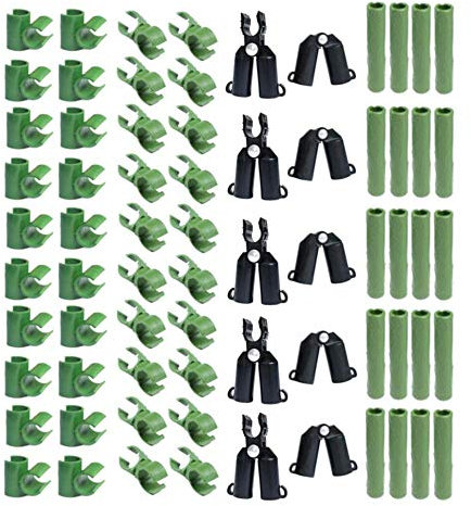 70Pcs Adjustable Plant Trellis Connector Clip Plastic Plant Connector Stakes Garden Plastic Connectors Connecting Joint Buckle Clip 11mm