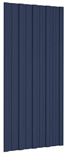 Gecheer 12 STK. Dachpaneele Dachpfannen Profilblech Trapezblech Dachblech Stahlblech Trapezbleche Dachplatten Verzinkter Stahl Anthrazit 100x45 cm