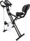 MSPORTS Fitness X-Bike Premium + Widerstandsbändern | Fahrradtrainer, Heimtrainer klappbar mit Rückenlehne, LCD-Display und Herzfrequenzsensor