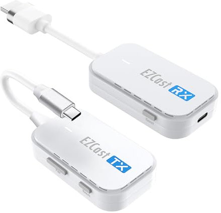 EZCAST Pocket Wireless HDMI Sender und Empfänger zum Spiegeln von Streaming-Video/Audio von PC, Laptop, Projektor (USB-C-Sender und HDMI-Empfänger)