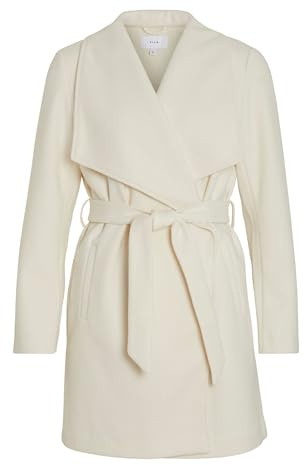 Vila Vicooley Collar Belt Coat-Noos, Betulla, 48 Donna