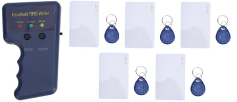 RFID-Leser-Schreibgerät, 125-kHz-Hand-Schlüsselanhänger-Kopierer, Proximity-Karten-RFID-Duplikator-Kloner mit 5 Stück T5577-Schlüsselanhänger und 5 Stück T5577-Karten