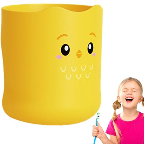 Portaspazzolino da denti per bambini, infrangibile, 300 ml, da bagno belli e pratici, design per bambini, perfetto per e ragazze
