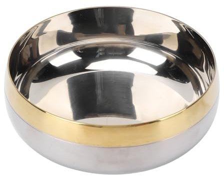 BAOFUYA Ensaladera de Metal Martillado, Tazones Grandes para Servir Frutas Tazón Decorativo Dorado SUS304 Tazones para Mezclar Tazones Anidados Tazones para Refrigerios para Cocina