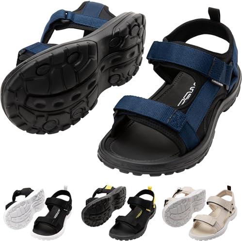 Cressi Pete Sandal Black/Blue Navy 36 - Sandalia Unisex Ideal para los Días de Verano en la Playa, Diseñada para el Confort y la Practicidad en Entornos Acuáticos, Negro/Azul Navy, 36
