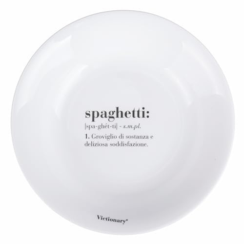 Victionary Spaghetti Lot de 6 assiettes plates rondes en verre opale 22 cm