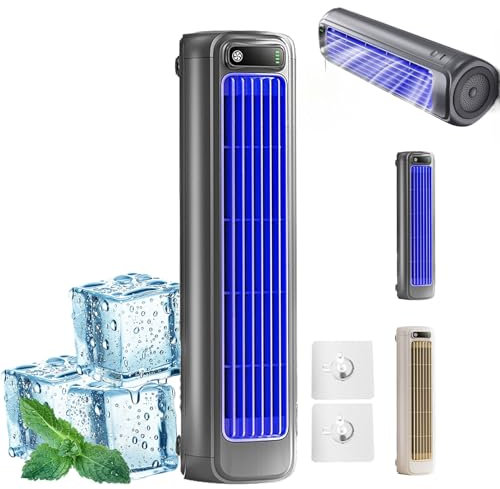 Briza Ac, Qinux Brizaac Air Conditioner, Portable Air Conditioner and Cooler, Briza Cool Air Cooler Quiet with 3 Speeds, Ac Fans That Blow Cold Air for Bedroom Office (grey)