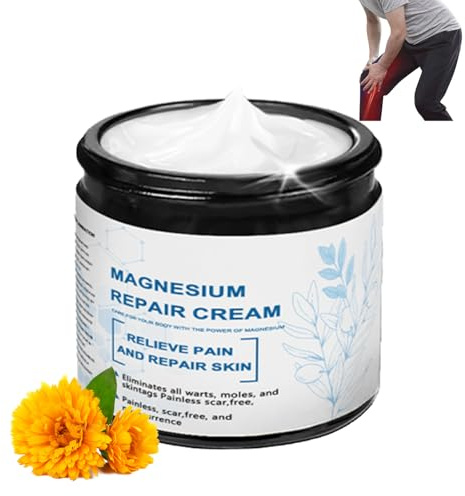 Magnesium Relief Cream, Magnesium Healing Bone Cream, Magnesium Cr eam with Arnica, for Neck, Waist, Back Hand Feet and Leg, Muscle & Joint Support Balm, Magnesium Gel for All Skin Types