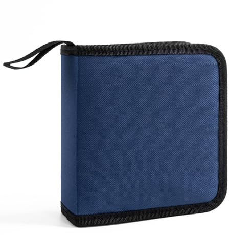 PURPLELILY Organizador de CD con 40 bolsillos para coche, bolsa de almacenamiento de viaje para entusiastas de la música, proporciona espacio y protección para CDs