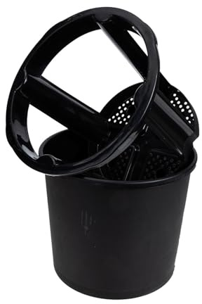 VICASKY Secchio per Coltivazione Patate in Pp Nero 29x26,5 Cm per Balconi e Orti, Fioriera Durevole per Verdure e Arachidi, Vaso Pratico per Crescita Radici Sane in Casa