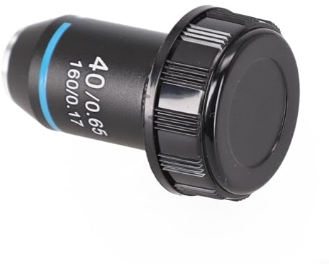 Objektivobjektiv för mikroskop 4 x 20 x 40 x 60 x 100 x S oljefördjupning 20,2 mm RMS kompatibel med biologisk provanalysutrustning (40 X)
