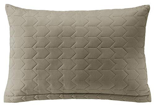 Aqua-Textil Dreamlike Zierkissen 40 x 60 cm Taupe Mikrofaser Dekokissen leichte Wattierung Steppkissen