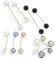 ASTER 10 Stücke Faux Perle Brosche Damen Pullover Schal Clips Wilde Wäscheklammern Kristall Schal Cardigan Clip Damen Bekleidungszubehör Perle Brosches Pins Schleppennadel Brautkleid