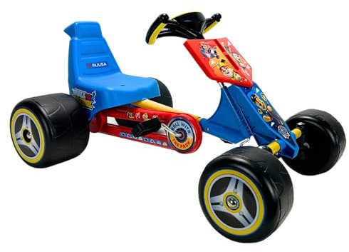 INJUSA - Paw Patrol Go-Kart für Kinder von 2 bis 4 Jahren | Tretauto | mit Lenkrad | festes Ritzel | Metallchassis | Sitz mit Rückenlehne | Farbe Blau (4153)