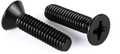 Dayalo 50 viti a testa svasata M3 x 25, viti a testa piatta, in acciaio inox A2 V2A, Phillips integrali, ossido nero