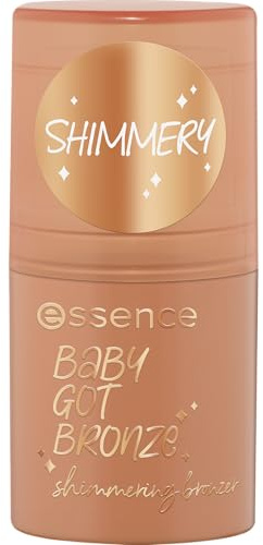 essence BABY GOT BRONZE shimmering bronzer, Konturstift, Nr. 10, Braun, sofortiges Ergebnis, natürlich, vegan, ohne Parabene, ohne Mikroplastikpartikel, Nanopartikel frei, 3er Pack (3x5.5g)