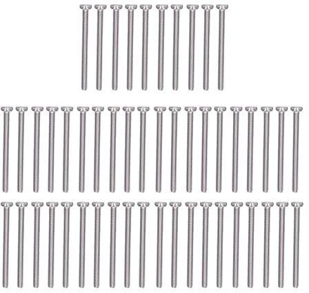 50pcs A2-70 Stainless Steel Slotted Cheese Head Slot Screw M3 3x0.5x5.5mm, DIN84 for Accuracy Machinery, Household, Electronics, Toys, Instruments (M3*35)