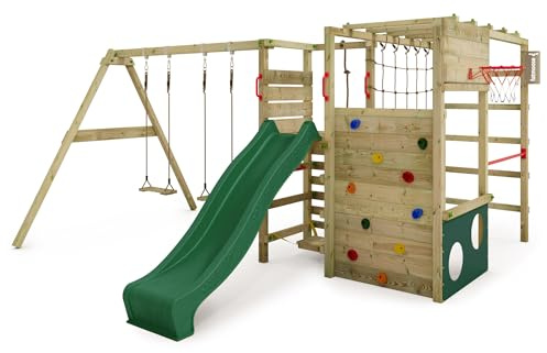 FATMOOSE ActionArena Air Play Tower Climbing Frame, Green