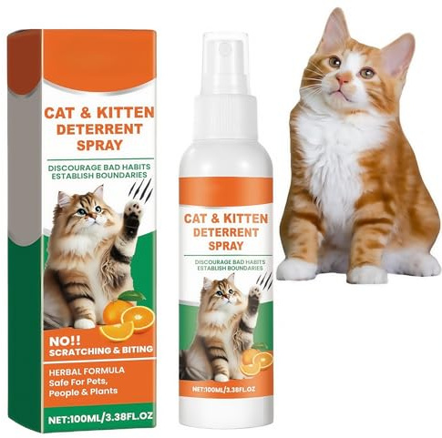 Spray deterrente per gatti, spray anti graffio per gatti, spray repellente per gatti, spray naturale per addestramento per gatti per uso interno ed esterno, anti-graffio per allenamento interno ed