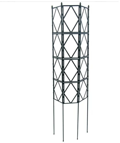 Confezione da 3 rose in metallo, pieghevoli, in resina PP, recinzione da giardino per rose rampicanti, supporto decorativo per cortile, aiuola rialzata, terrazza (dimensioni: 60 x 180 cm, colore