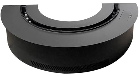 Inbyggd öppen spis Halvcirkulär elektrisk spis, båginfälld försönderdelningskamin, modern dekorativ vattenångskamin(50cm)