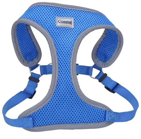 Coastal Pet Comfort Soft Reflective Wrap Adjustable Dog Harness - No-Pull Dog Harness for Small & Large Dogs - Blue Lagoon - 5/8 x 19–23