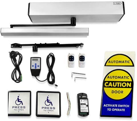 Olide Swing Door Closer,Automatic Door Opener and Closer (with 2pcs Wired/Wireless Disabled switches)